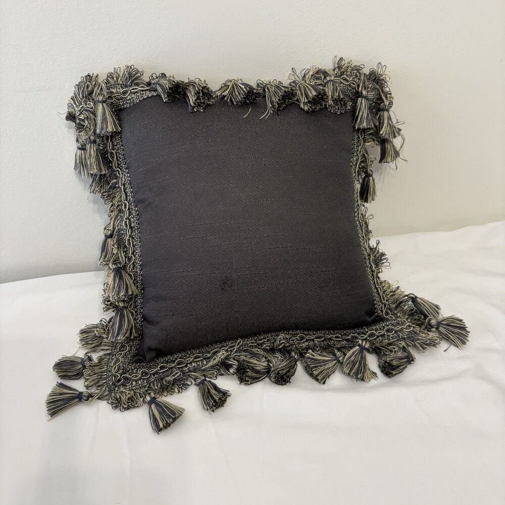 Waterford Luxury Throw Pillow 12x12 Blue Grey